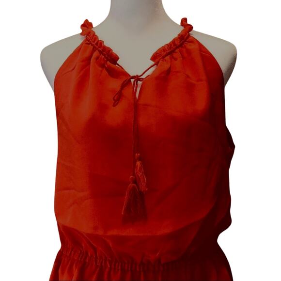 cupcakes & cashmere Poppy Red Damien Chiffon Dress size L NWT New - Picture 8 of 10